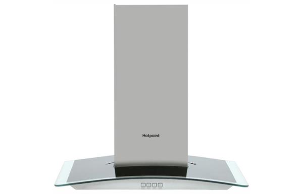 Hotpoint PHGC6.4FLMX 60cm Curved Glass Chimney Hood - St/Steel