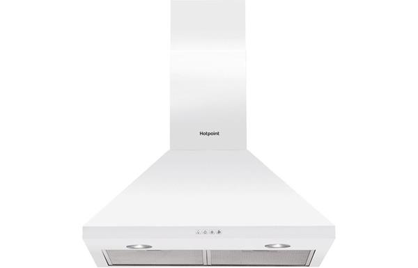 Hotpoint PHPC6.5FLMX 60cm Pyramid Chimney Hood - White