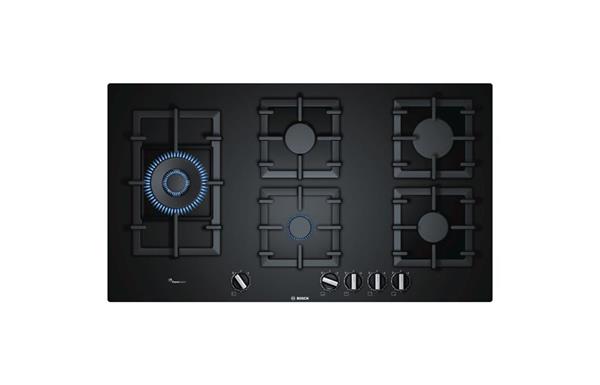 Bosch Series 6 PPS9A6B90 90cm Gas Hob - Black Glass