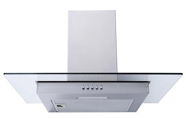 Prima PRFH002 60cm Flat Glass Chimney Hood - St/Steel