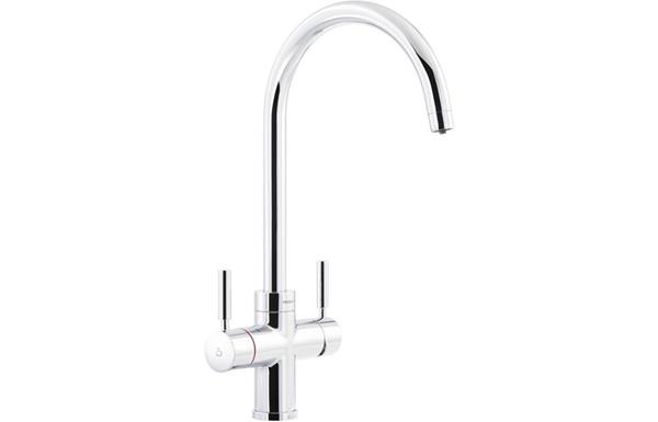 Abode Prostream Swan Spout Monobloc 3-in-1 Tap - Chrome