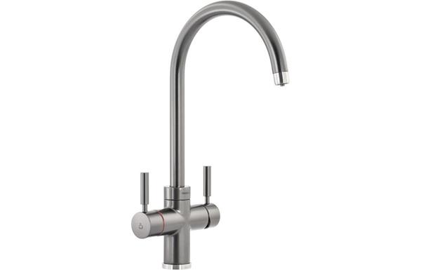 Abode Prostream Swan Spout Monobloc 3-in-1 Tap - Graphite