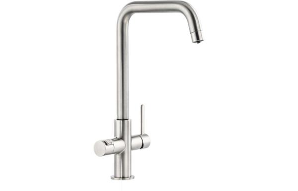 Abode Prothia Quad Spout Slimline Monobloc 3-in-1 Tap - Brushed Nickel