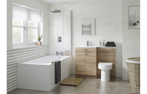 One-Piece 1810x810mm Bath Panel - White Gloss