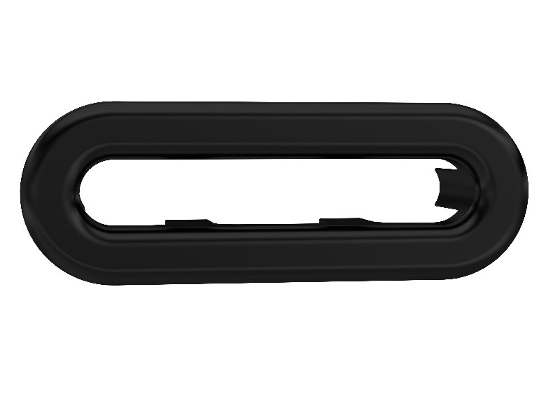 Oval Matt Black Overflow Cover