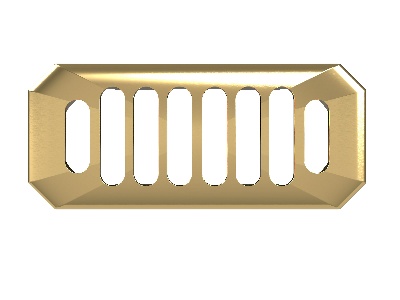 Carlton Brushed Brass Overflow Cover