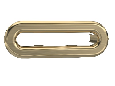 Oval Brushed Brass Overflow Cover