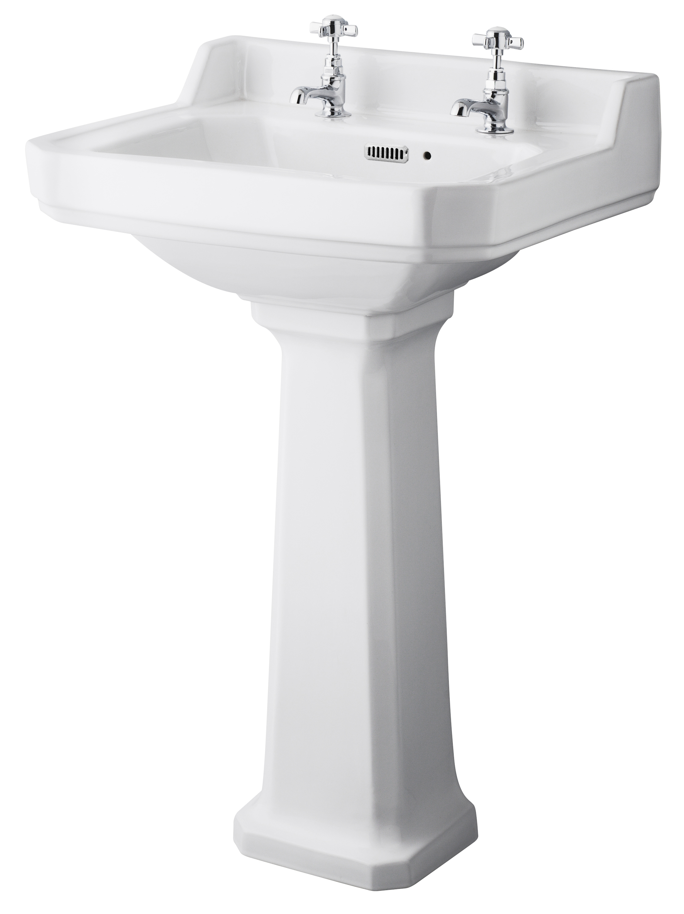 560mm Basin & Pedestal (2 Tap Hole)