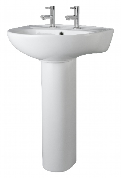 550mm 2TH Basin & Pedestal