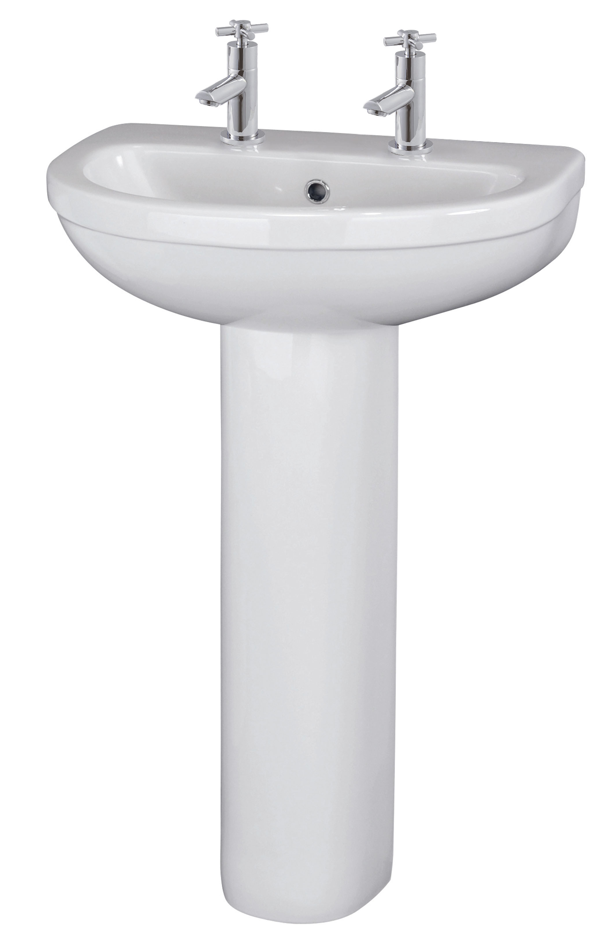 550mm 2TH Basin & Pedestal