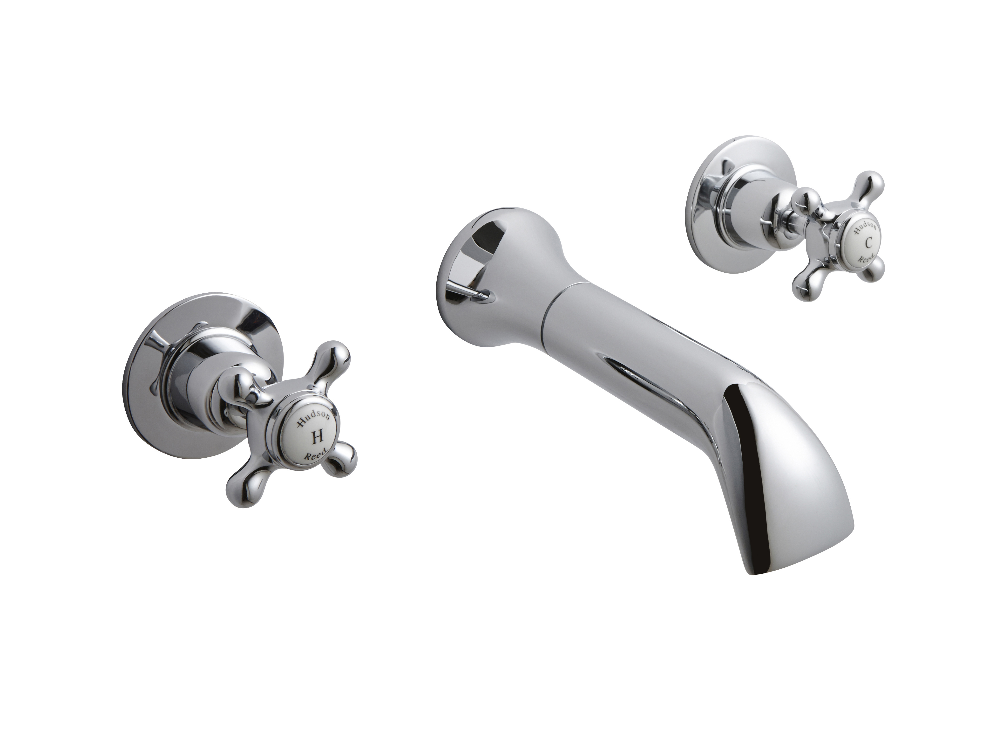 Wall Mounted Bath Spout & Stop Taps