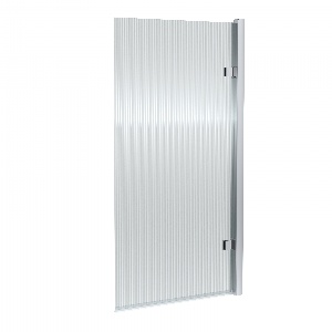 Square Hinged Fluted Bath Screen - 8mm