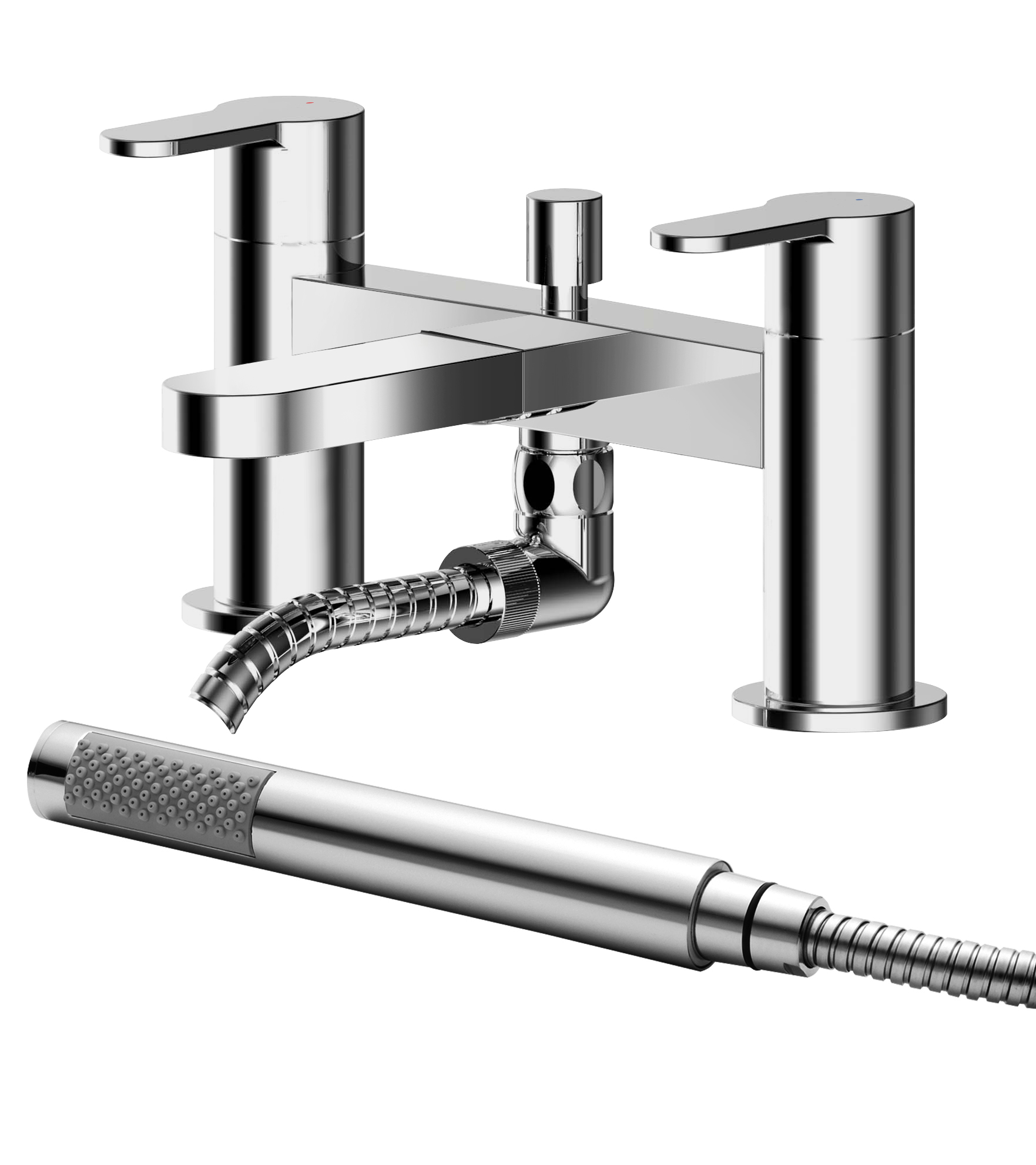 Deck Mounted Bath Shower Mixer With Kit