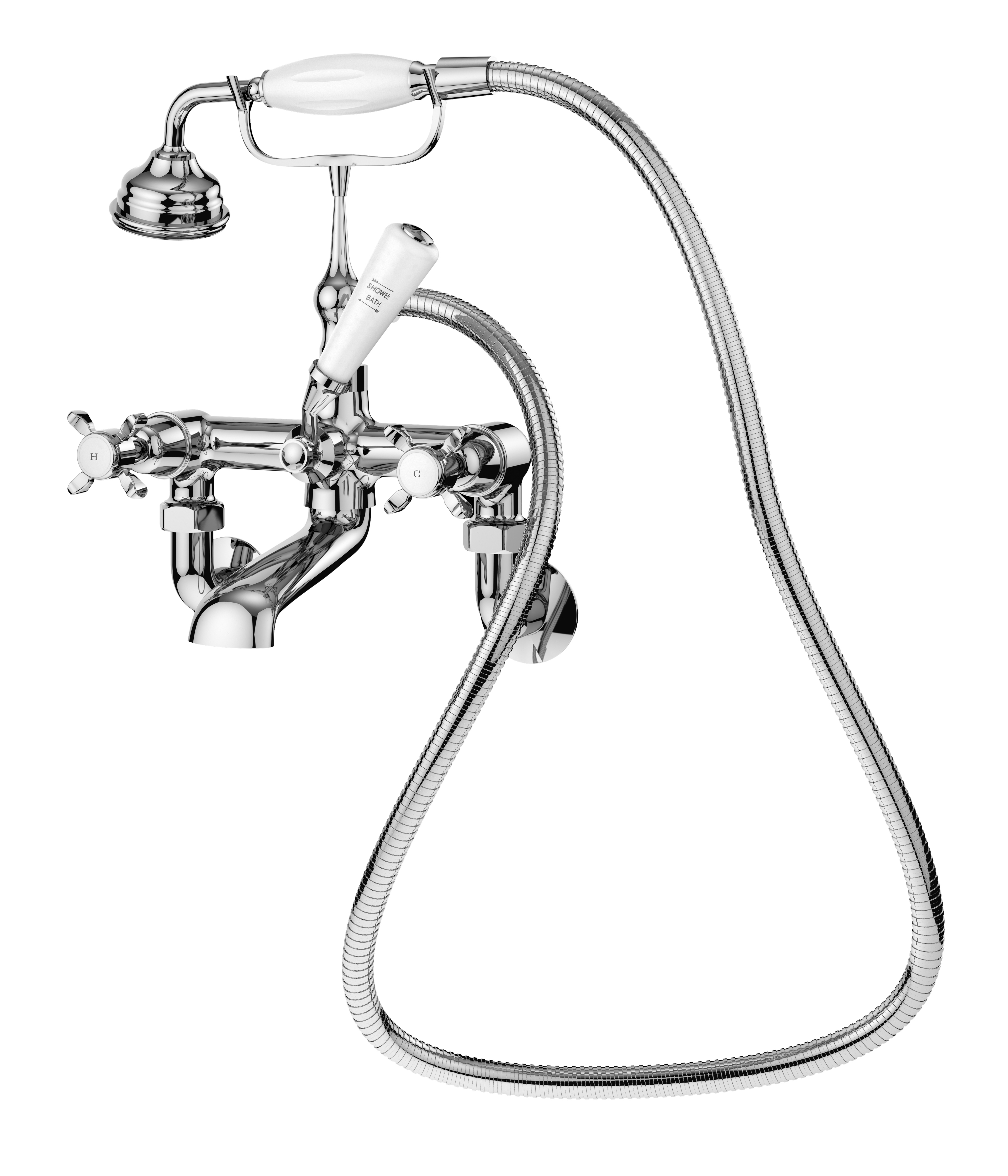 Wall mounted bath shower mixer