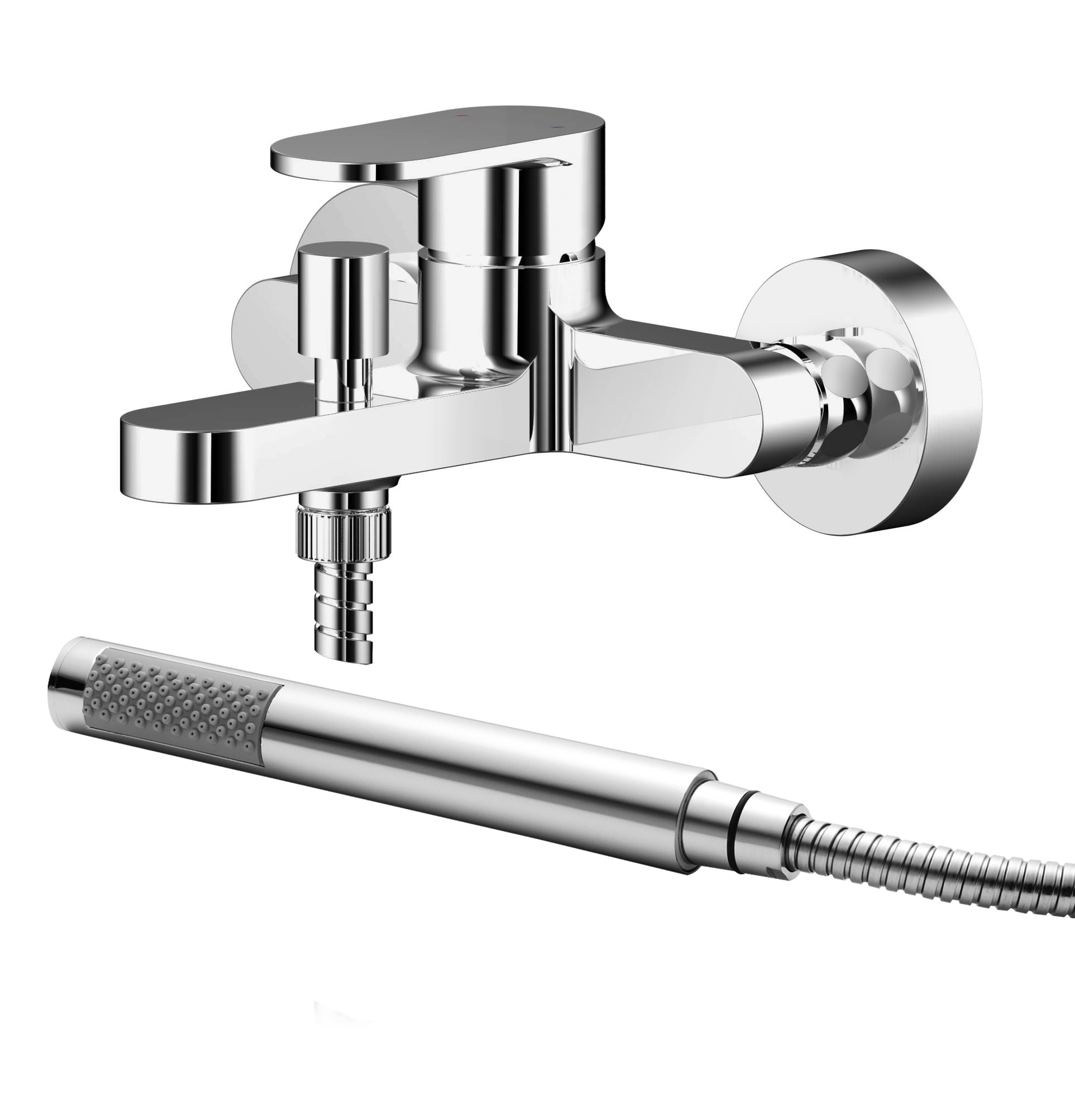 Wall Mounted Bath Shower Mixer With Kit