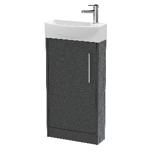 440mm Floor Standing 1 Door Unit & 1TH Basin LH