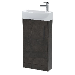 440mm Floor Standing 1 Door Unit & 1TH Basin LH