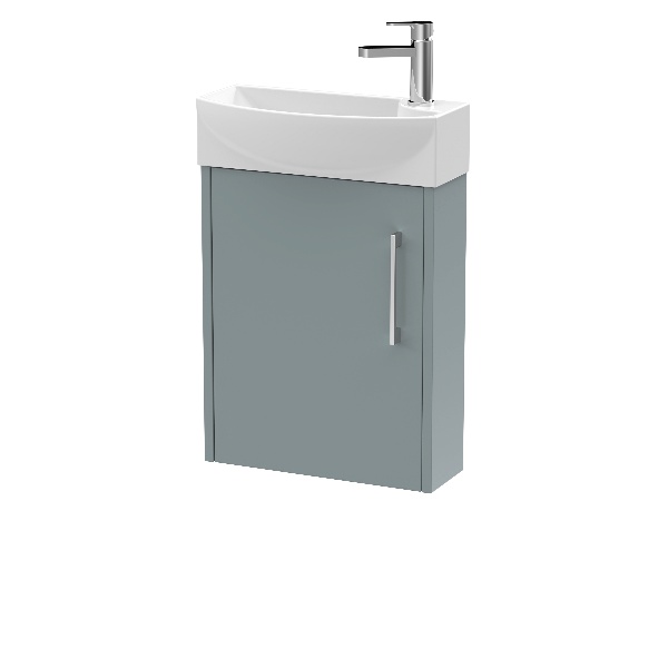 440mm Wall Hung 1 Door Unit & 1TH Basin LH