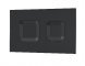 Square Dual Flush Push Button Black