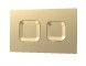 Square Dual Flush Push Button Brass