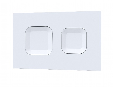 Square Dual Flush Push Button White