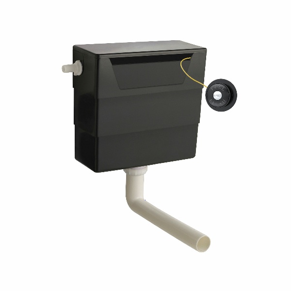 Universal Access Cistern & Black Traditional Flush Plate