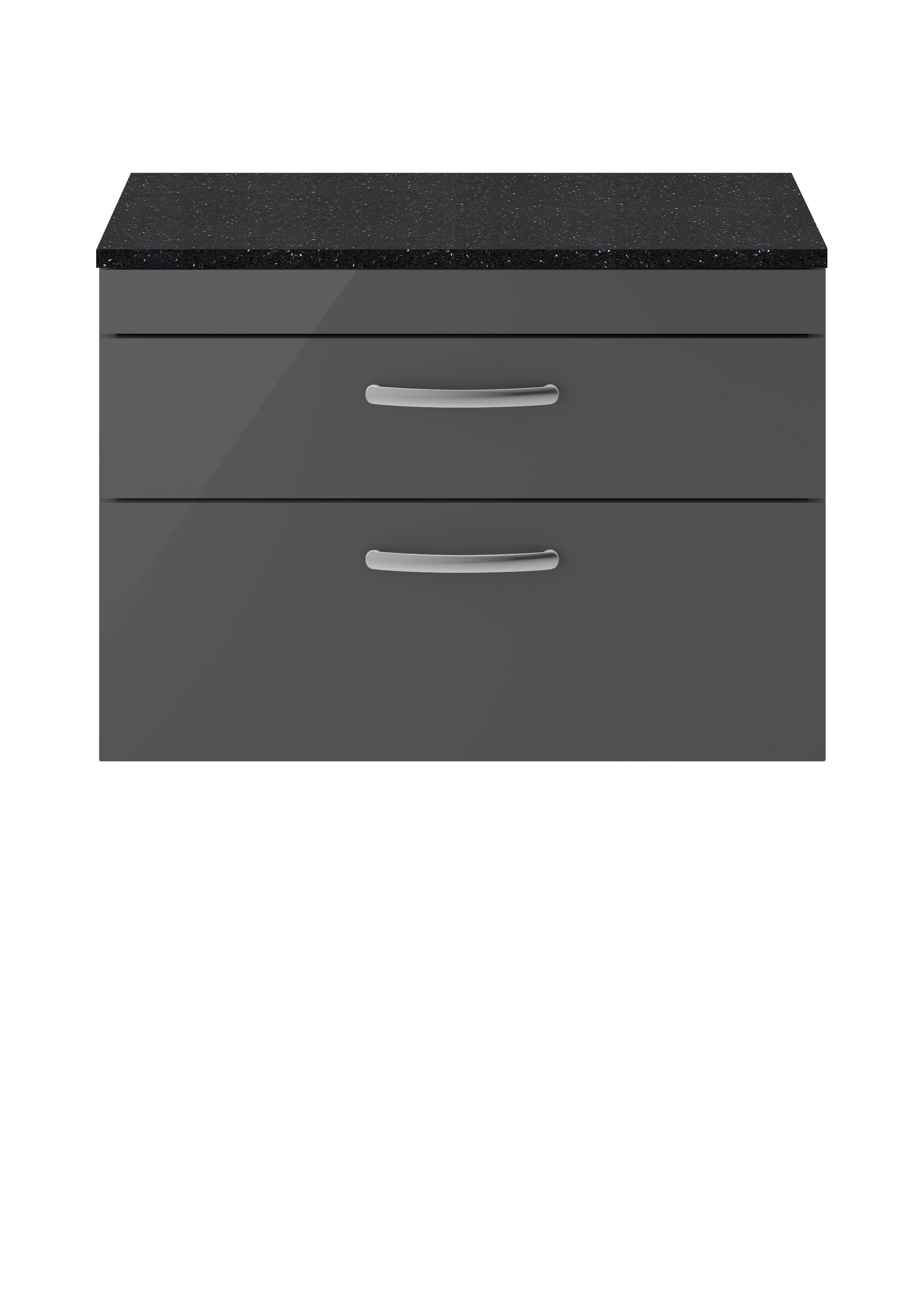 800mm Wall Hung Cabinet With Sparkling Black Worktop