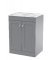 600mm Floor Standing 2-Door Vanity with Marble Top