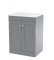 600mm Floor Standing 2-Door Vanity with Marble Top