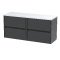 1200mm Wall Hung 4-Drawer Unit & Laminate Worktop