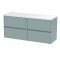 1200mm Wall Hung 4-Drawer Unit & Laminate Worktop