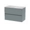 800mm Wall Hung 2 Drawer Unit & Worktop