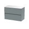 800mm Wall Hung 2 Drawer Unit & Worktop