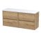 1200mm Wall Hung 4-Drawer Unit & Laminate Worktop