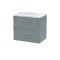 600 Wall Hung 2-Drawer Vanity & Laminate Worktop