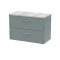 800mm Wall Hung 2 Drawer Vanity & Laminate Top