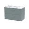 800 Wall Hung 2-Drawer Vanity & Laminate Worktop