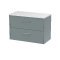 800mm Wall Hung 2 Drawer Vanity & Laminate Top