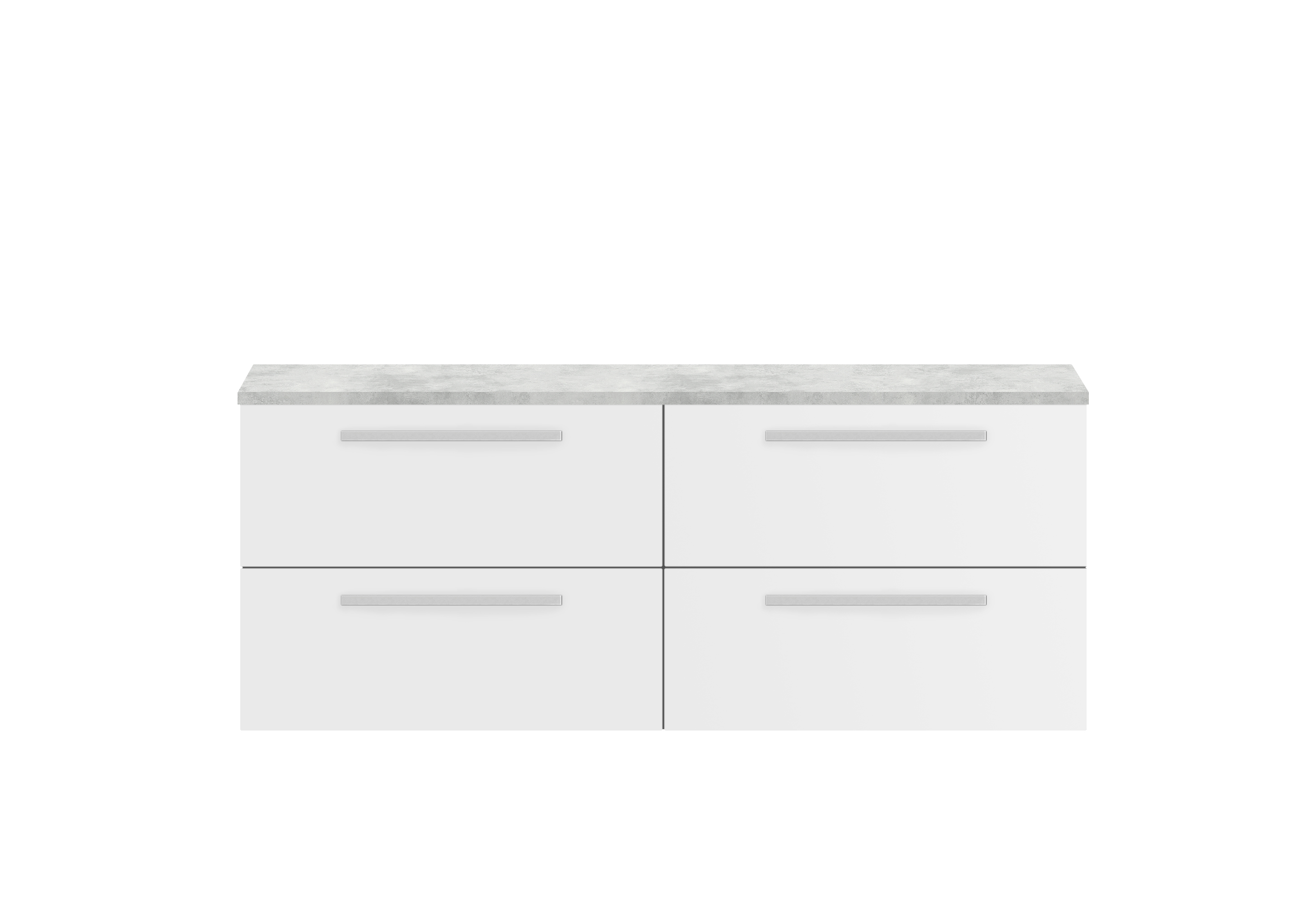 1400mm Wall Hung 4-Drawer Unit & Laminate Worktop