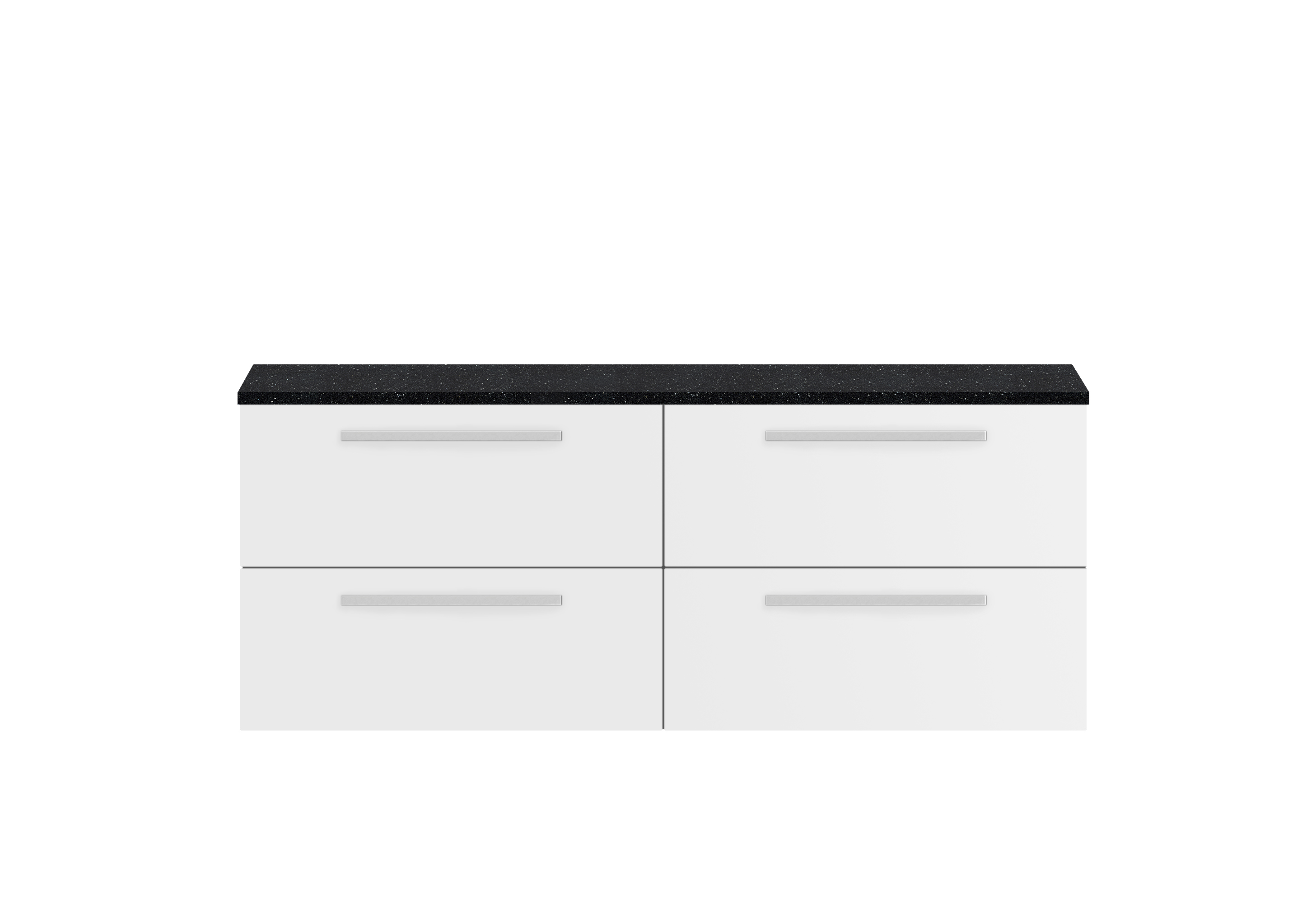 1400mm Wall Hung 4-Drawer Unit & Laminate Worktop