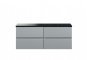 1200mm Wall Hung 4-Drawer Unit & Laminate Worktop