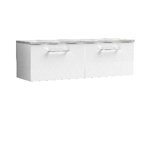 1200mm Wall Hung 2-Drawer Vanity & Laminate Worktop