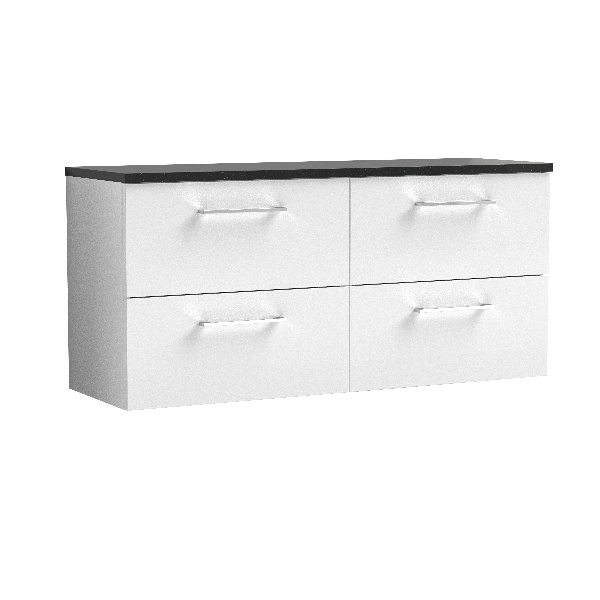 1200mm Wall Hung 4-Drawer Vanity & Laminate Worktop