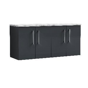 1200mm Wall Hung 4-Door Vanity & Laminate Worktop