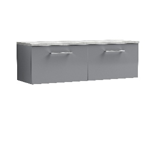 1200mm Wall Hung 2-Drawer Vanity & Laminate Worktop