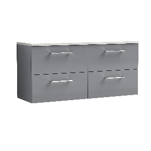 1200mm Wall Hung 4-Drawer Vanity & Laminate Worktop