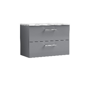 800mm Wall Hung 2-Drawer Vanity & Laminate Worktop