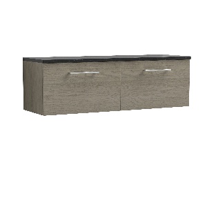 1200mm Wall Hung 2-Drawer Vanity & Laminate Worktop