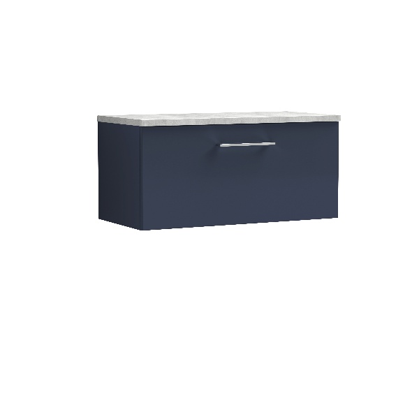 800mm Wall Hung Single Drawer Vanity & Laminate Worktop