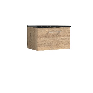 600mm Wall Hung 1-Drawer Vanity & Laminate Worktop